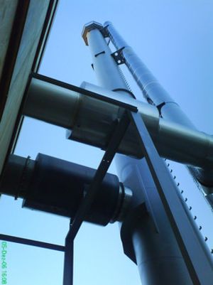 Czopuch, Tłumiki drgań, Wolnostojący komin stalowy