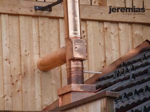 malowany komin miedziany