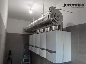 Kaskada kominowa dla 5 kotłów