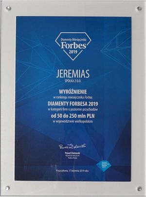 Diamenty Forbes firma Jeremias