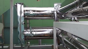 system odprowadzania spalin w kontenerze