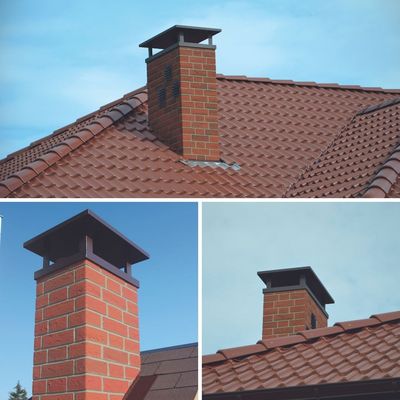 Kominy z blachy Jeremias - nasada na dachu