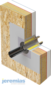 przekrój - przejście przez ścianę