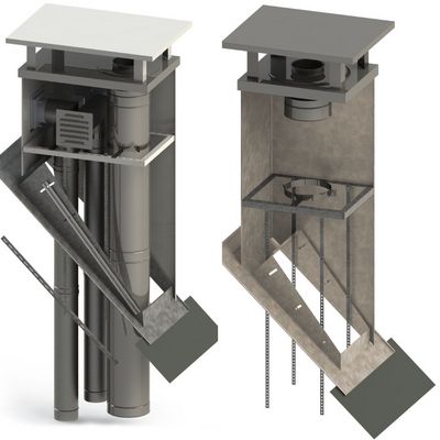 Komin z blachy Jeremias - przkrój