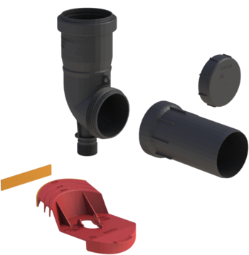 Podpora do renowacji kominów stalowych dla kolana spalinowego PP ze sztucerem gwintowanym (130-PP1234)