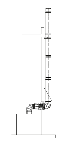 montaż komina zewnętrznego
