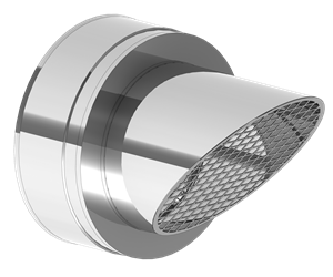 zakończenie komina ścięte z siatką